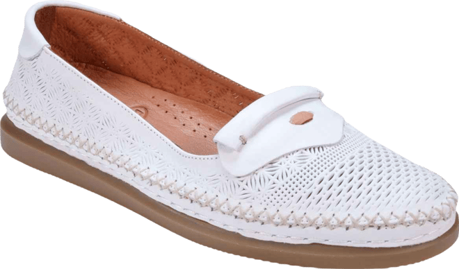 Women's Ginger Perforated Leather Flats