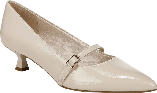 Women's Madelyn Mary Jane Pointed Toe Kitten Heel Pumps