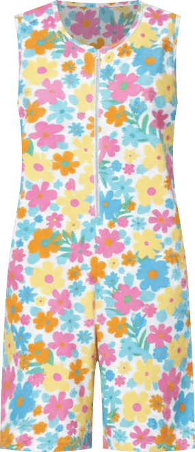 Women's Zip-Front Terry Romper