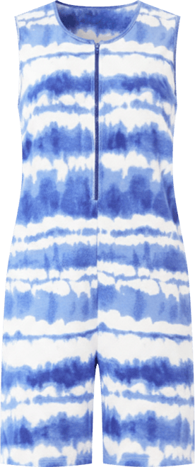 Women's Zip-Front Terry Romper