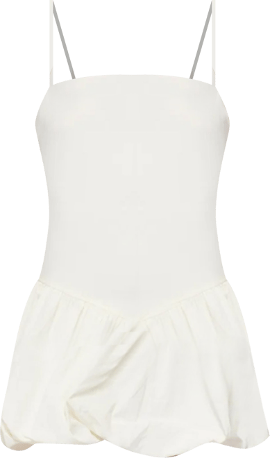 Women's Ribbed Bubble Skirt Mini Dress