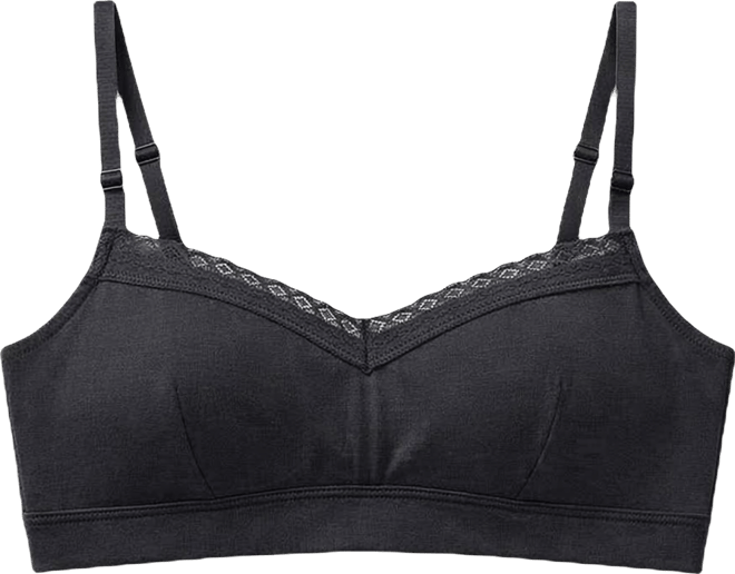 Women's Organic Cotton Lace Balconette Bra