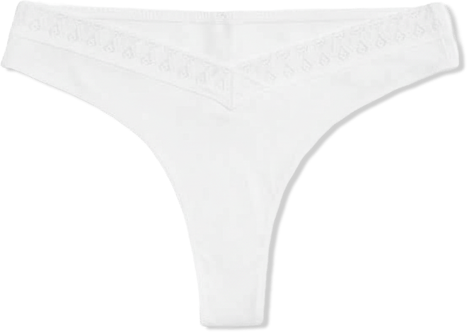 Women's Organic Cotton Lace Thong