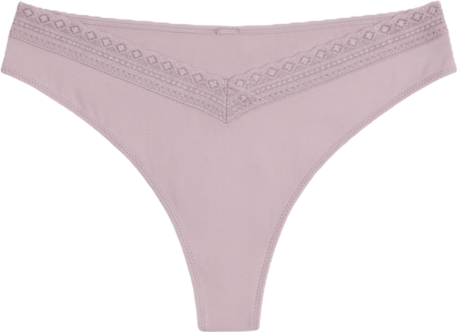 Women's Organic Cotton Lace Thong