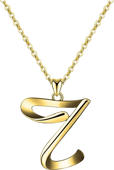 Stylish 14K Gold Plated Initial Necklace.