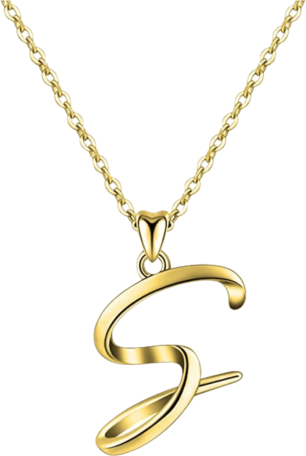 Stylish 14K Gold Plated Initial Necklace.
