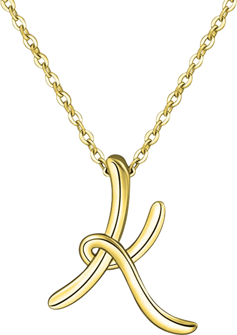 Stylish 14K Gold Plated Initial Necklace.