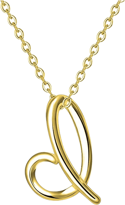 Stylish 14K Gold Plated Initial Necklace.