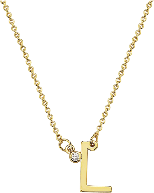 Stylish 14K Gold Plated Cubic Zirconia Initial Necklace.