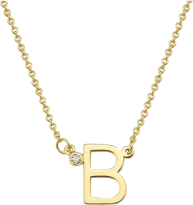 Stylish 14K Gold Plated Cubic Zirconia Initial Necklace.