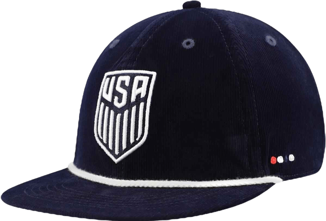 Men's and Women's Navy Usmnt Snow Beach Corduroy Adjustable Hat