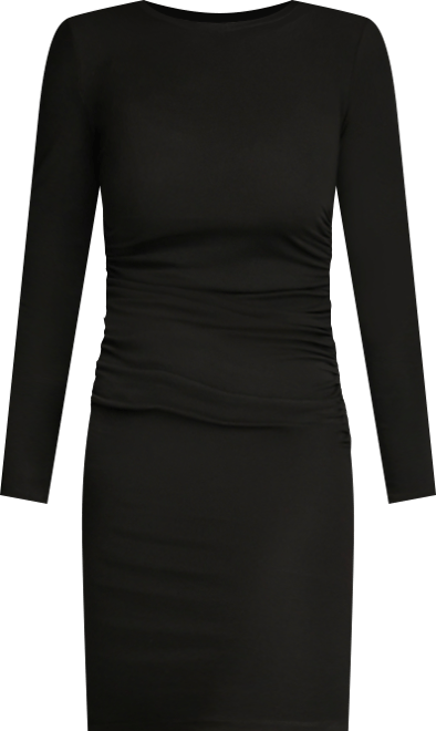 Women's Long Sleeve Ruched Jersey Dress