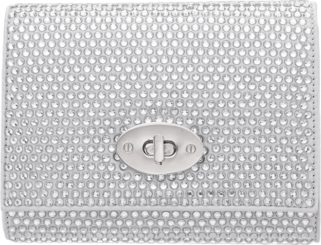 Large Crystal Encrusted Flap Crossbody Bag