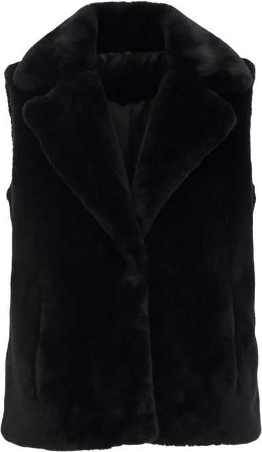 Women's Faux Fur Notch Collar Vest
