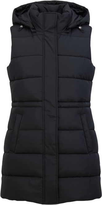 Women's Puffer Vest With Drawstring Waist