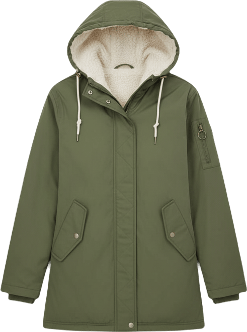 Juniors' Juniors' Flight Satin 3/4 Cozy Lined Hooded Jacket
