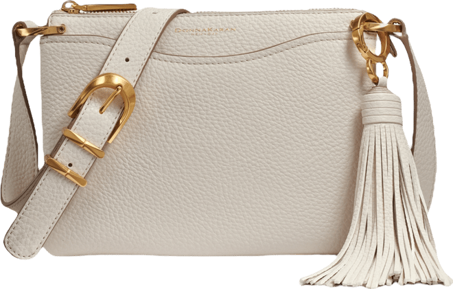 Glenwood Zippered Leather Crossbody with Tassel Detail