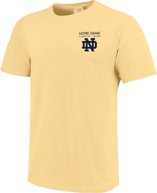 Men's and Women's Gold Notre Dame Fighting Irish Scenic Comfort Colors T-Shirt