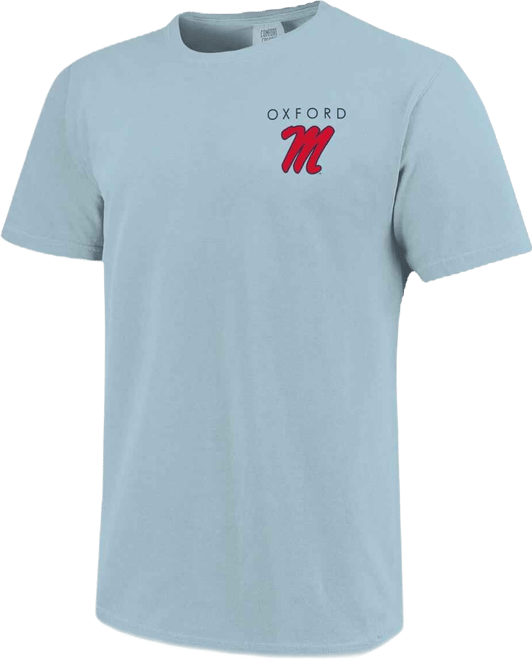 Men's and Women's Powder Blue Ole Miss Rebels Scenic Comfort Colors T-Shirt