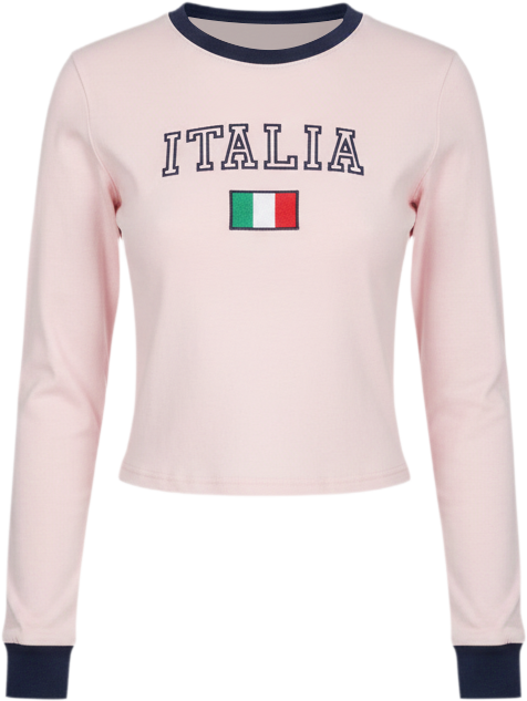 Womens Italy Long Sleeve T Shirt