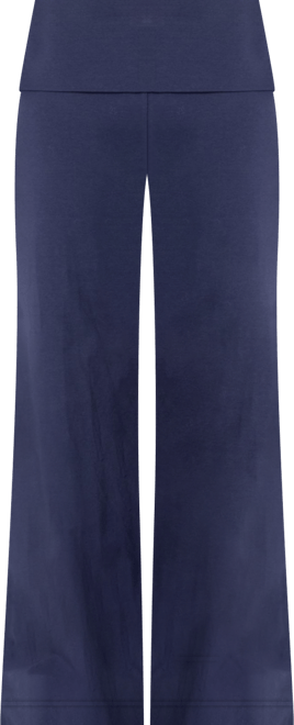 Womens Wide Leg Fold Over Pants