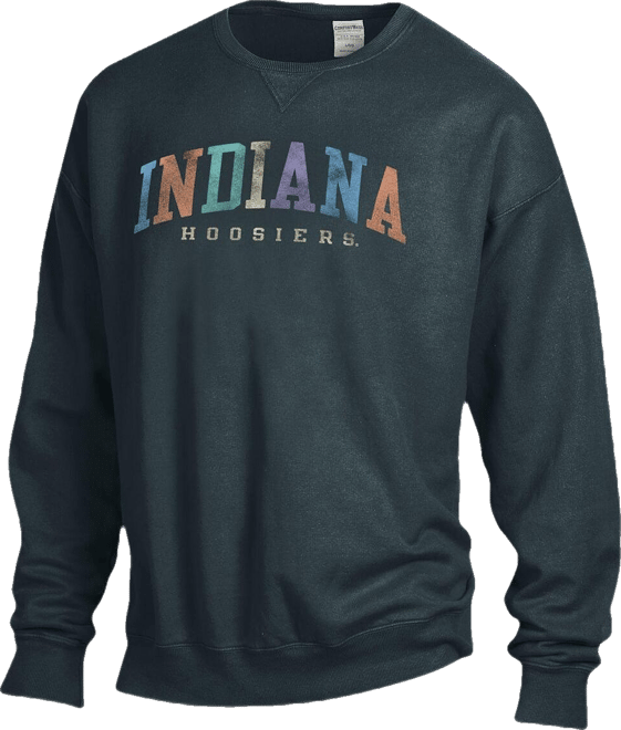 Men's and Women's Gray Indiana Hoosiers Oversized Pullover Sweatshirt