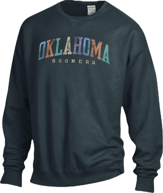 Men's and Women's Gray Oklahoma Sooners Oversized Pullover Sweatshirt