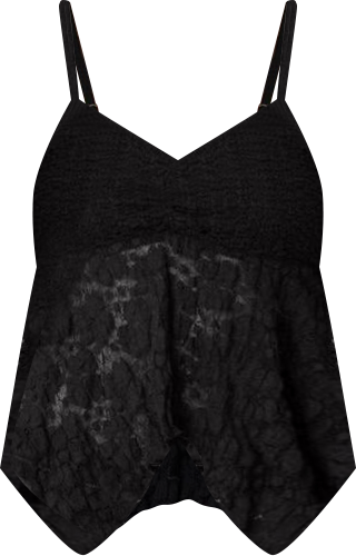 Womens Orchid Sheer Lace Top