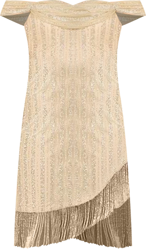 Women's Off Shoulder Fringe Wrap Dress