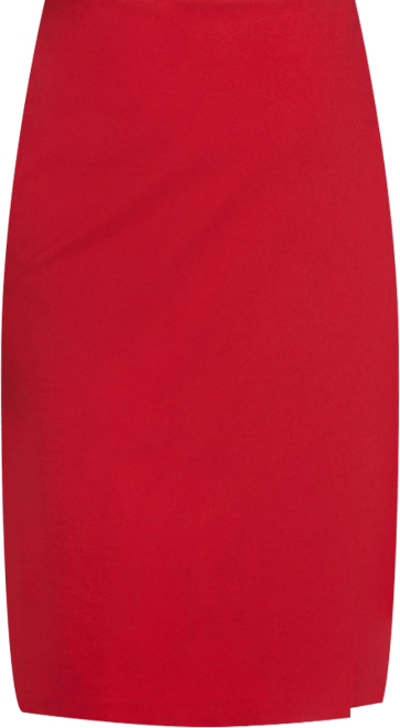 Plus Size Ponte Asymmetrical Wrap Skirt