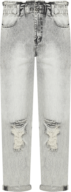 Women's High Rise Cuffed Paper Bag Jeans