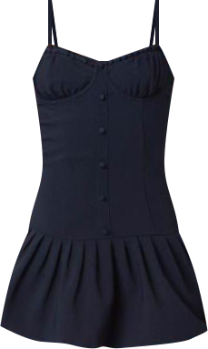 Womens Cupped Drop Waist Mini Dress