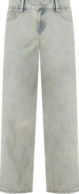 Womens Petite Magda Low Rise Acid Wash Jeans