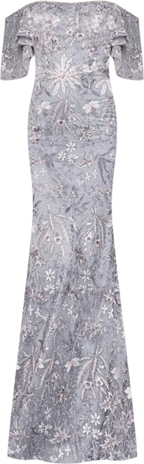 Women's Elegant Off Shoulder Embellished Gown