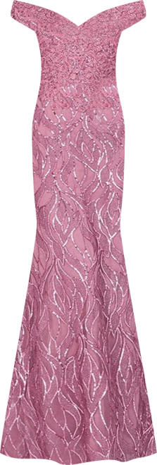 Women's Off Shoulder, Mermaid Lace Gown