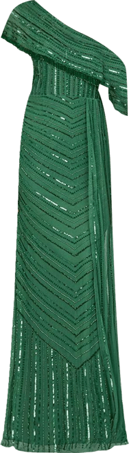 Women's Off Shoulder Sheath Beaded Gown