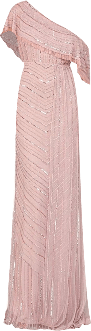 Women's Off Shoulder Sheath Beaded Gown