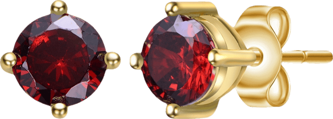 Sterling Silver Solitaire Stud Earrings