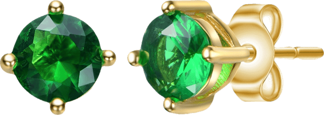 Sterling Silver Solitaire Stud Earrings