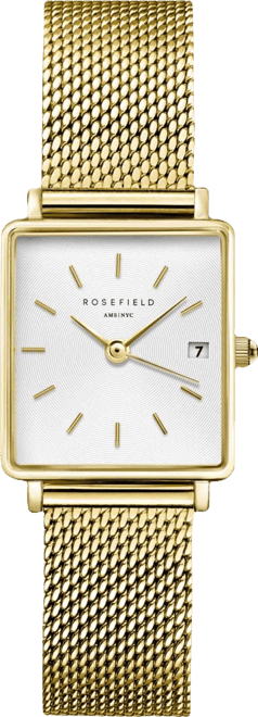 Boxy Xs Women's Gold Tone Stainless Steel Mesh Bracelet Watch 24mm