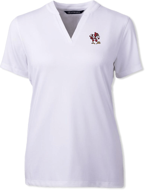 Women's White Louisville Cardinals Forge Stretch Blade V-Neck Top