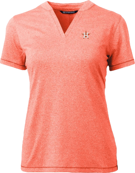 Women's Heather Orange Houston Astros DryTec Forge Stretch V-Neck Blade Top