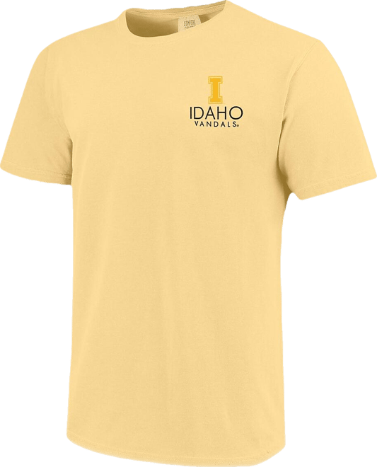 Men's and Women's Gold Idaho Vandals Scenic Comfort Colors T-Shirt