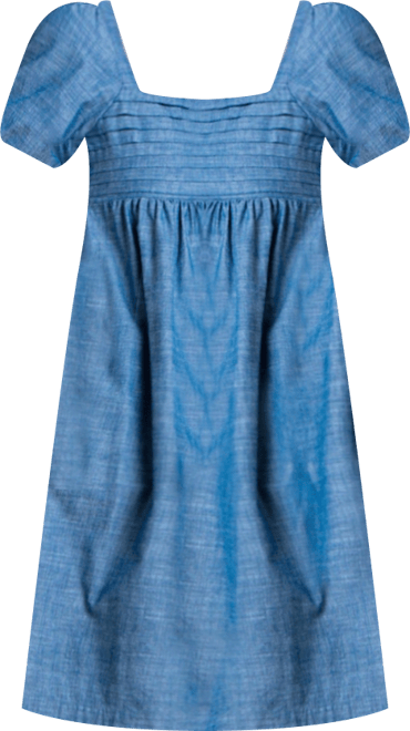Women's Organic Ruched Bodice Chambray Dress