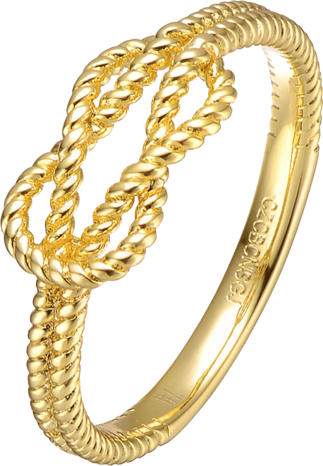 14K Gold Plated/White Gold Plated Cubic Zirconia Cocktail Ring