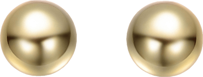 14K Gold Plated Round Ball Stud Earrings