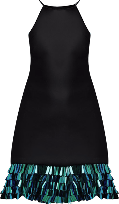 Women's Selena Neoprene Sequin-Fringe Mini Dress