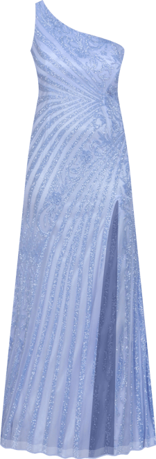Women's One shoulder beaded gown with slit