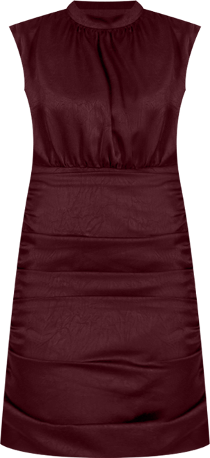 Women's Sleeveless High-Neck Pleated Dress