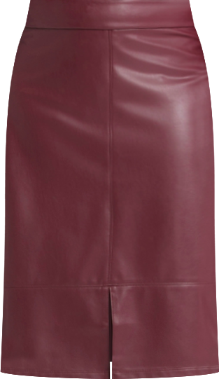 Women's Faux Leather A-Line Skirt
